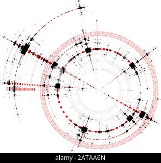 Vector HiTech Element - Technology Diagram Concept - Vector Graphic Template Stock Vector