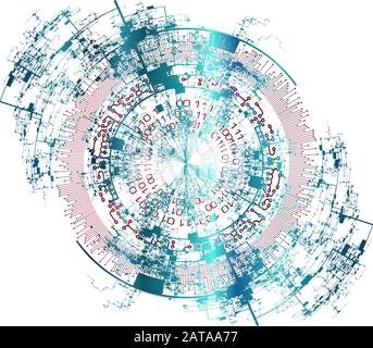 Vector HiTech Element - Technology Diagram Concept - Vector Graphic Template Stock Vector