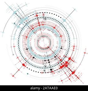 Vector HiTech Element - Technology Diagram Concept - Vector Graphic Template Stock Vector