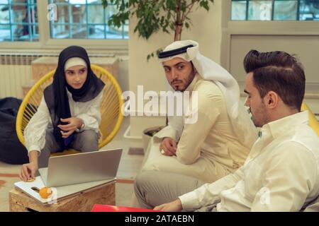 Arab business people in a meeting Stock Photo