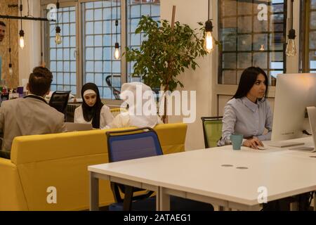 Arab business people in a meeting Stock Photo
