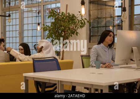 Arab business people in a meeting Stock Photo