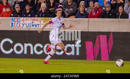 Houston, Texas, USA. 31st Jan, 2020. United States forward Megan Rapinoe (15) in the second half during the CONCACAF Group A Women's Olympic Qualifying match against the Panama at BBVA Stadium in Houston, Texas. Maria Lysaker/CSM/Alamy Live News Stock Photo