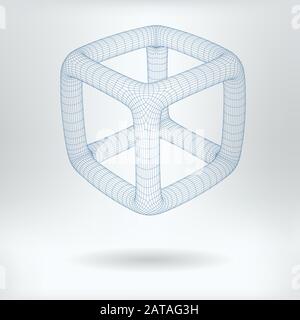 Vector 3D Bioprinting Concept Icon -  HiTech Biotechnology Scientific Drawing Stock Vector