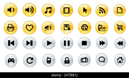 Generic Technologic Symbols pack High resolution template Stock Photo