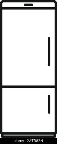 Fridge icon. Outline fridge vector icon for web design isolated on white background Stock Vector
