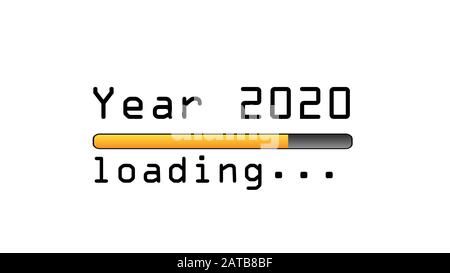 2020 Loading bar template background Stock Photo