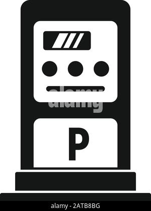 Parking payment kiosk icon. Simple illustration of parking payment kiosk vector icon for web design isolated on white background Stock Vector