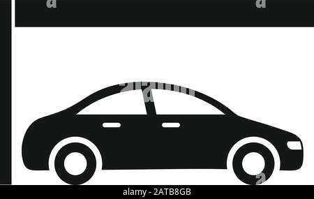 Car underground parking icon. Simple illustration of car underground parking vector icon for web design isolated on white background Stock Vector