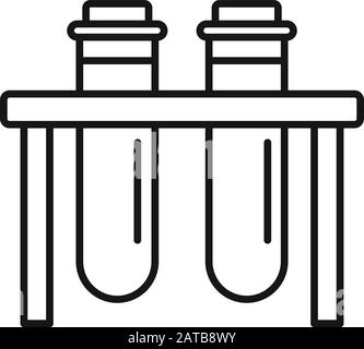 stand and clamp with tube line icon vector isolated illustration Stock ...