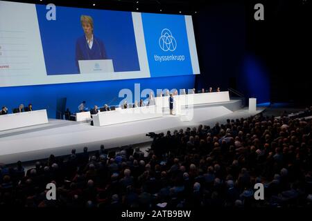 Martina MERZ (CEO, CEO), during her speech at the general meeting of ThyssenKrupp AG in Bochum on January 31, 2020. | usage worldwide Stock Photo