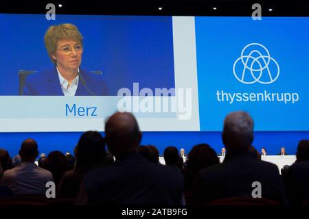 Martina MERZ (CEO, CEO), during her speech at the general meeting of ThyssenKrupp AG in Bochum on January 31, 2020. | usage worldwide Stock Photo