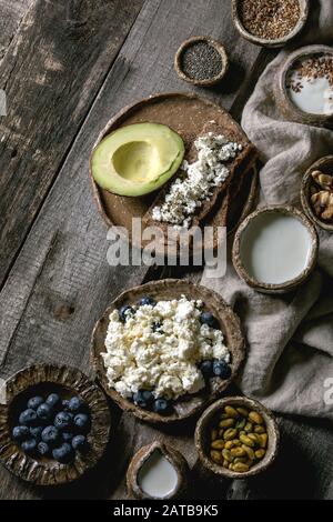 Healthy breakfast variety Stock Photo