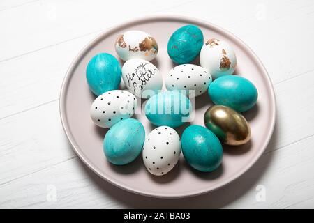 Easter eggs. Easter Eggs Composition Stock Photo