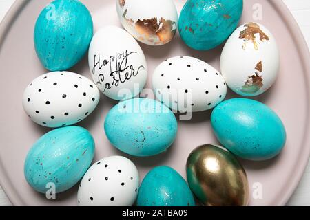 Easter eggs. Easter Eggs Composition Stock Photo