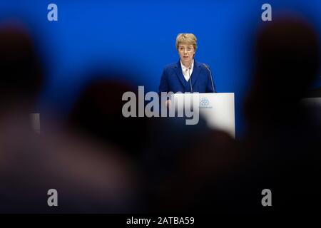 Martina MERZ (CEO, CEO), during her speech at the general meeting of ThyssenKrupp AG in Bochum on January 31, 2020. | usage worldwide Stock Photo