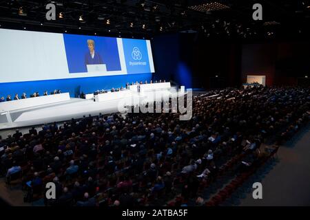 Martina MERZ (CEO, CEO), during her speech at the general meeting of ThyssenKrupp AG in Bochum on January 31, 2020. | usage worldwide Stock Photo