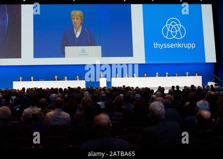 Martina MERZ (CEO, CEO), during her speech at the general meeting of ThyssenKrupp AG in Bochum on January 31, 2020. | usage worldwide Stock Photo