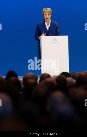 Martina MERZ (CEO, CEO), during her speech at the general meeting of ThyssenKrupp AG in Bochum on January 31, 2020. | usage worldwide Stock Photo