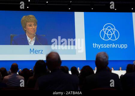 Martina MERZ (CEO, CEO), during her speech at the general meeting of ThyssenKrupp AG in Bochum on January 31, 2020. | usage worldwide Stock Photo