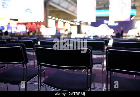 Empty seats waiting for the conference session to start Stock Photo