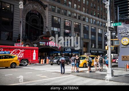 New York City, New York, USA- August 09, 2019: Times Square, NYC. Stock Photo