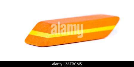 Rubber eraser for pencil and ink pen isolated on white background Stock Photo