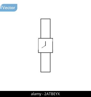 Watch icon,vector illustration. Flat design style. vector watch icon illustration isolated on White background, watch icon Eps10. watch icons graphic Stock Vector