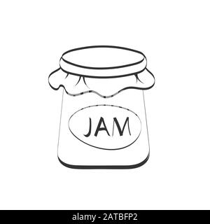Jar of sugar in doodle style. Vector illustration isolated on a white  background 17115507 Vector Art at Vecteezy