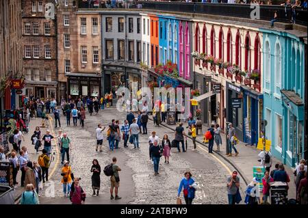 West Bow and Victoria street in Old Town. Edinburgh cityscape/travel photograph by Pep Masip.