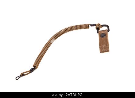 paracord keychain isolate on white background Stock Photo