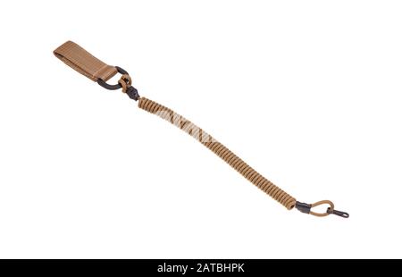 paracord keychain isolate on white background Stock Photo