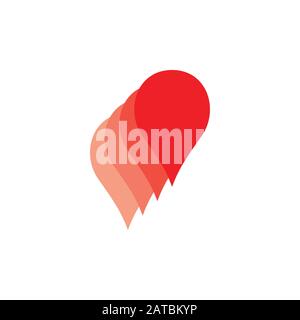 gradient motion objects logo vector Stock Vector