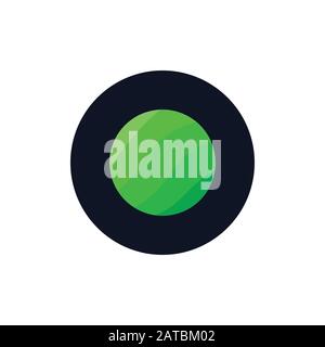 gradient simple earth green planet symbol vector Stock Vector