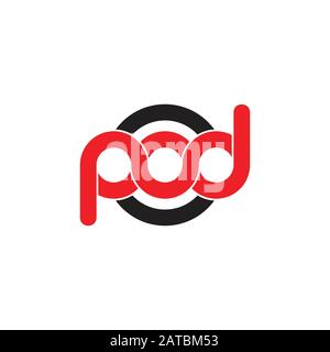 letters pod linked helix infinity design logo vector Stock Vector