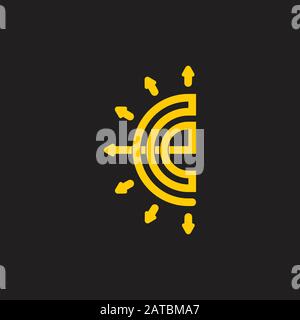 abstract letter ce linked arrow geometric line logo Stock Vector