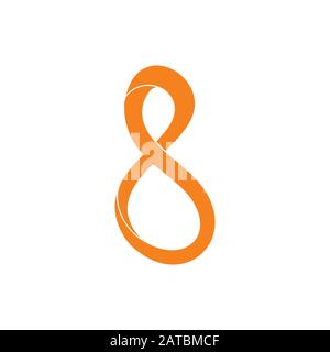 abstract infinity curves 3d motion design logo vector Stock Vector
