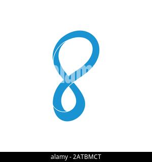 abstract infinity curves 3d motion design logo vector Stock Vector
