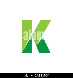 abstarct letter mk green mountain logo vector Stock Vector