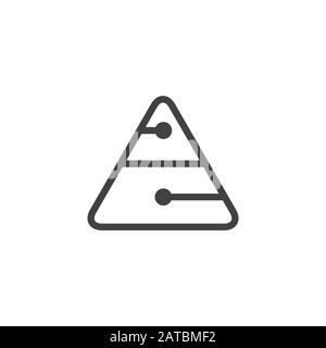 triangle linked dots line logo vector Stock Vector