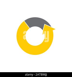 circle rotation geometric arrow motion symbol logo vector Stock Vector