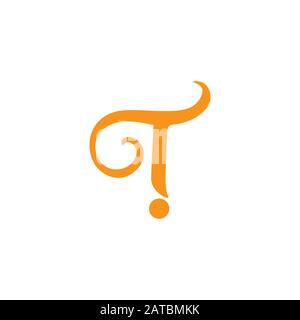 letter tq loop spiral design logo vector Stock Vector