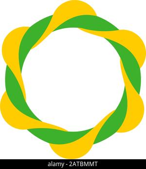 abstract swirl twist curves design motion symbol logo vector Stock Vector