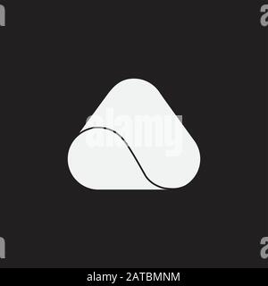 abstract triangle 3d curves logo vector Stock Vector