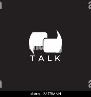 letter pd linked geometric bubble talk symbol logo vector Stock Vector