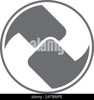 letter pd symbol linked geometric logo vector Stock Vector