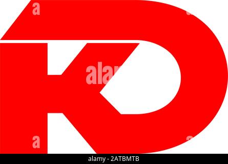 letter kd symbol linked geometric design logo vector Stock Vector