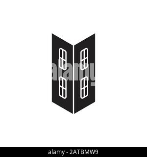 windows simple resident apartment symbol logo vector Stock Vector