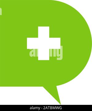 letter dr plus medical doctor talk symbol logo vector Stock Vector