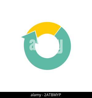 circle rotation geometric arrow motion symbol logo vector Stock Vector